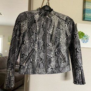 BACCINI SNAKE LEATHER JACKET